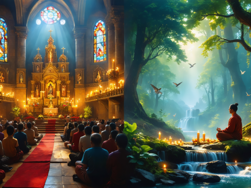 Comprendre les nuances : religion vs spiritualité expliquées