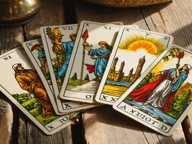 Les Cartes du Tarot de Marseille en Harmonie : Exploration des Arcanes Majeurs VII à XII