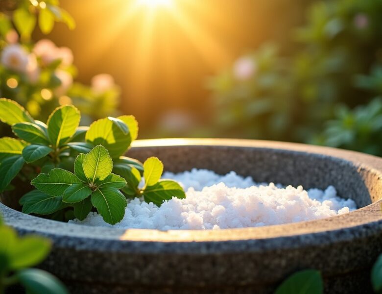 Bain Revitalisant au Gros Sel et à l’Arruda : L’Alliance Naturelle Ultime