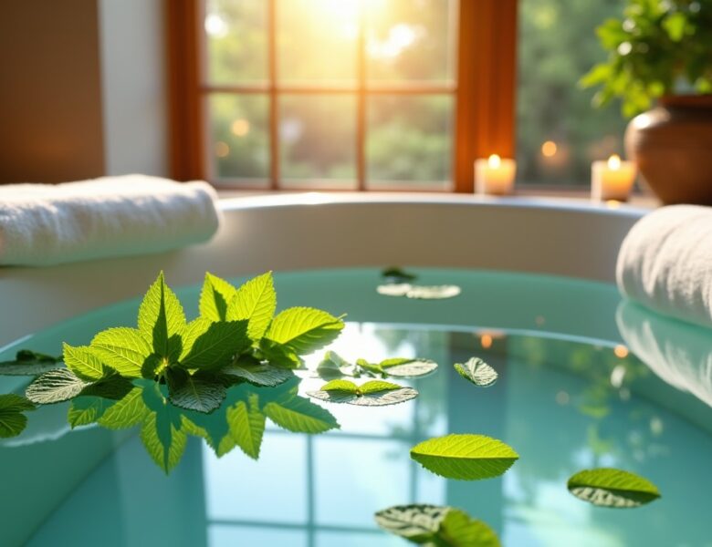 Bains énergisants à la menthe pour booster vos objectifs avec vitalité