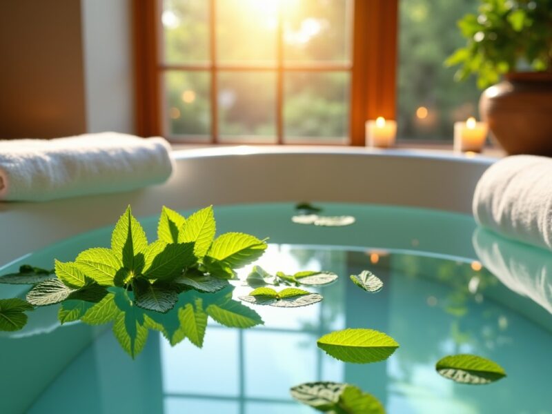 Bains énergisants à la menthe pour booster vos objectifs avec vitalité