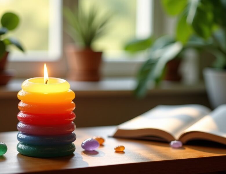 Éveillez vos énergies intérieures grâce à la bougie des 7 chakras