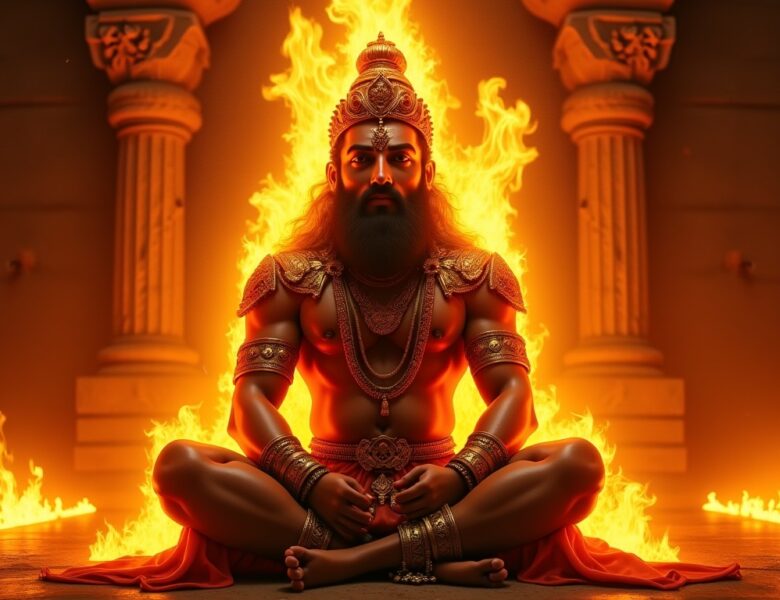 Agni, le Dieu du Feu : Gardien Sacré de la Flamme dans l’Hindouisme