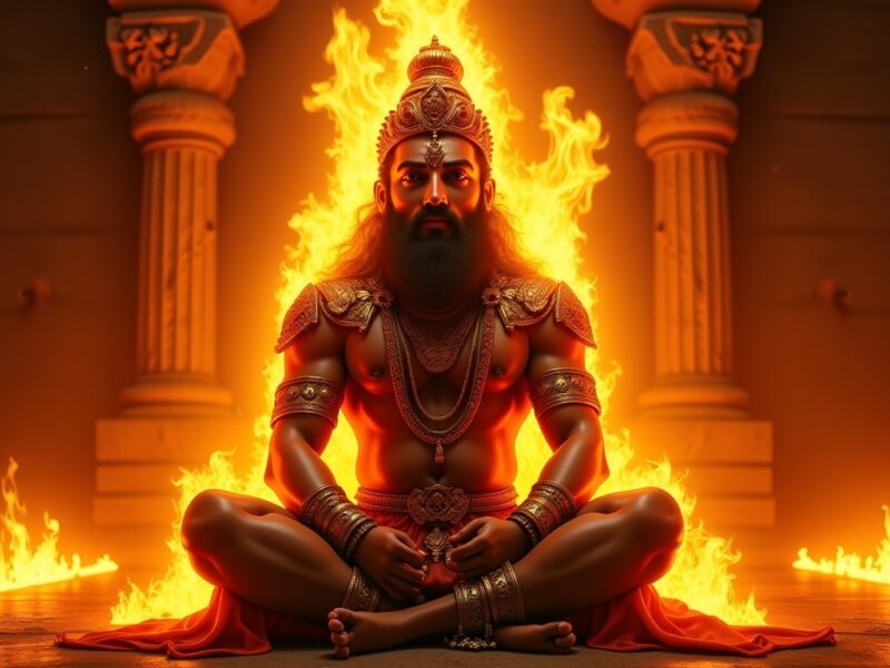 Agni, le Dieu du Feu : Gardien Sacré de la Flamme dans l’Hindouisme